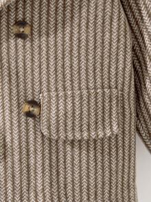 Souflis Souflis 2025秋冬新款法式复古优雅长袖翻领大衣，适合外出、上学、聚会等场合，男婴外套，男婴夹克，婴儿大衣