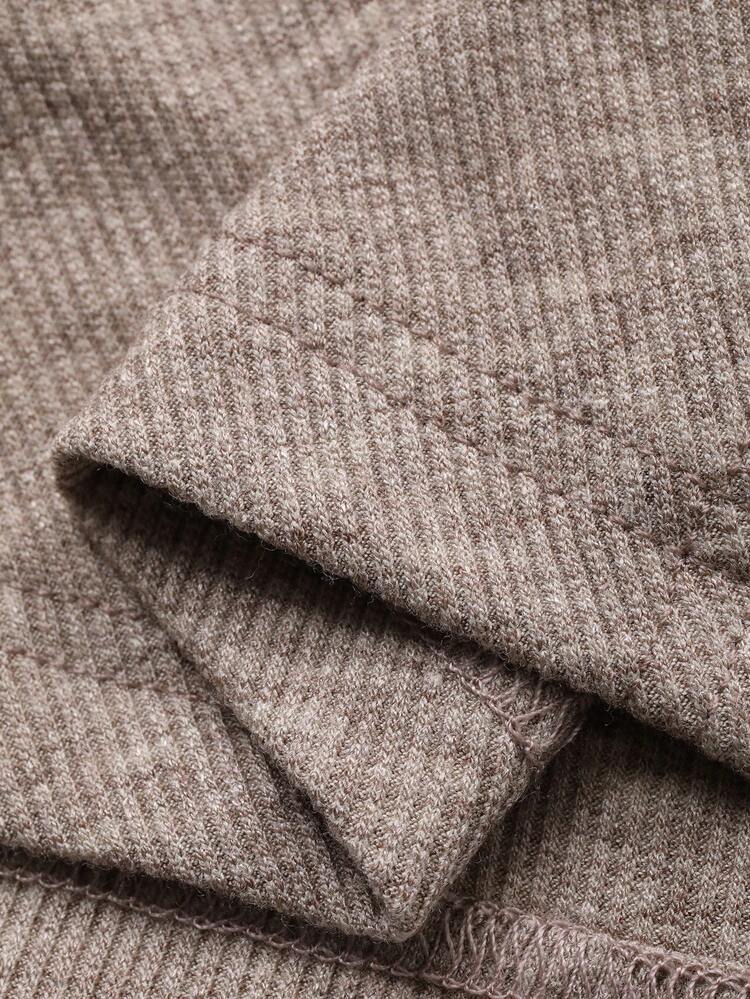 Women's Fashionable Sexy Deep V Neck Long Sleeve Top & Skirt 2 Pieces Set