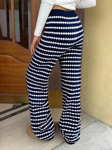 SHEIN Unity 女士时尚条纹宽松休闲裤 - 彩色 - 查看 2