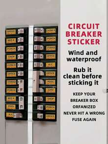 129 件套，电气箱面板标签，断路器目录标签，显眼识别标签贴纸，防风雨保险丝盒贴纸 - 129pcs set - 查看 8