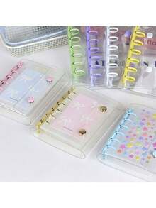 Joivida A7 Transparent Portable File Folder With Double Snap Design, Can Store Beautiful Photos, Can Be Used As Photo Album, Money Saving, Stationery, Notebook, Sticker Book, Office Supplies, School Supplies, Back To School