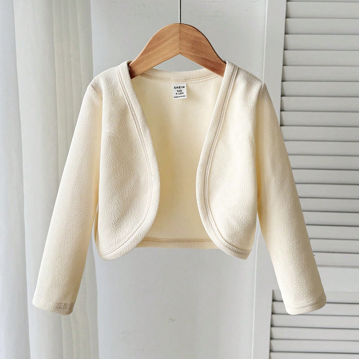 Chaqueta de cárdigan de unicolor de manga larga para niña, ropa de otoño e invierno