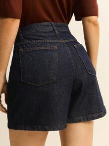 Daynim Shorts vaqueros de talle alto - Azul lavado oscuro - Ver 2