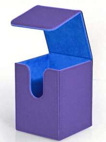 MTG 卡牌盒 PU 皮革 - 磁性闭合 TCG CCG 收纳盒可容纳 100 多张单/双套卡 - 便携式万智牌卡牌盒，适用于游戏配件 - 彩色 - 查看 15