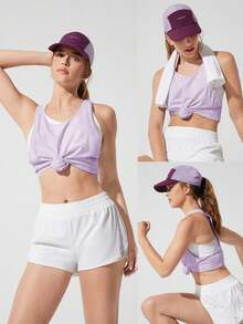 GLOWMODE Ready Set Glow Lightweight Quick Dry Waterproof Adjustable Foldable Active Hat Cap Gym Workout Hike Beach Pool Holiday Vacation Getaway Daily Active Wear - burgundy pink - View 8