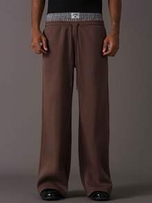 STYNVO Pantalones de chándal holgados con cordón para hombre