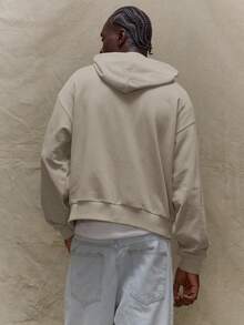 Musero Oversized Hooded Front Graphic Print Sweater Jumper Winter Winter - Apricot - View 4