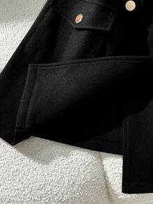 GlowEve Sobretodo sin mangas con cintura ceñida y decoración de cinturón - Negro - Ver 6