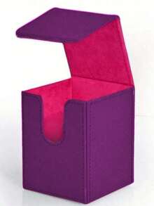 MTG 卡牌盒 PU 皮革 - 磁性闭合 TCG CCG 收纳盒可容纳 100 多张单/双套卡 - 便携式万智牌卡牌盒，适用于游戏配件 - 彩色 - 查看 17