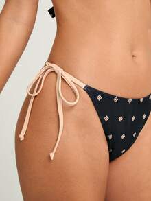 CAJUNI Women's Beach Vacation Casual Bikini Set - Black - View 7