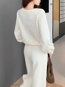 SHEIN Áo thun phong cách thường ngày đi học cho bé gái tuổi teen - trắng - Xem 2