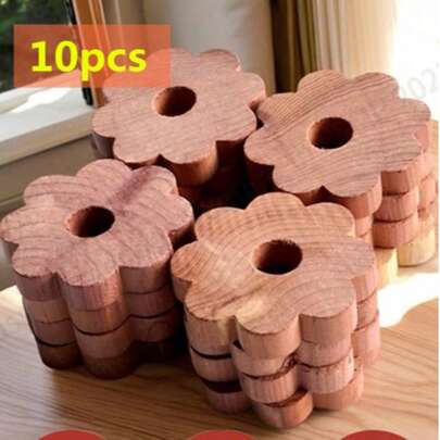 5Pcs/10Pcs [100% Natural Cedar Wood Ring] Moth-Proof Insect Ball, Cedar Moth-Repellent Fragrant Ring, Cedar Oil Moth-Repellent, Moth And Ant Repellent, Suitable For Wardrobes, Drawers, Storage Boxes, Shoe Cabinets To Repel Moths, Natural Deodorant, Insect Repellent, Mildew-Proof, Deodorant, Insect-Proof