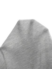 Manfinity Hypemode 男士休闲百搭 3/4 长度卷边运动裤。男士夏季休闲磨边撞色系带抽绳腰部 7 分阔腿裤，百搭日常穿着，日常穿着，夏季服装，青少年服装，是送给男朋友的绝佳礼物，返校季，超大码，纯色 - 灰色 - 查看 7