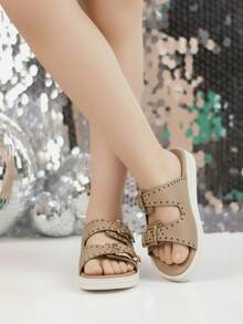 Women Platforms & Wedge Sandals - Khaki - View 2