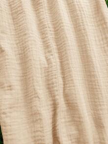 Newborn Baby Boy Apricot Sleeveless Casual Romper Jumpsuit, Suitable For Birthday Party, Formal Gatherings, Performances, Weddings, Full Moon Celebration, Baptism And First Birthday Party, Summer - Apricot - View 4