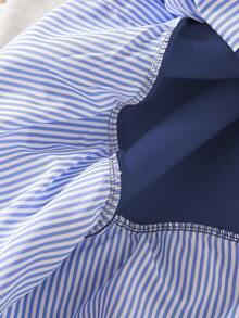 Teen Girl Casual Pullover Sweatshirt, Versatile For School & Commute, 2 In 1 Sweatshirt With Shirt Collar, Numeric & Letter, Leopard Print Pattern, Loose Fit