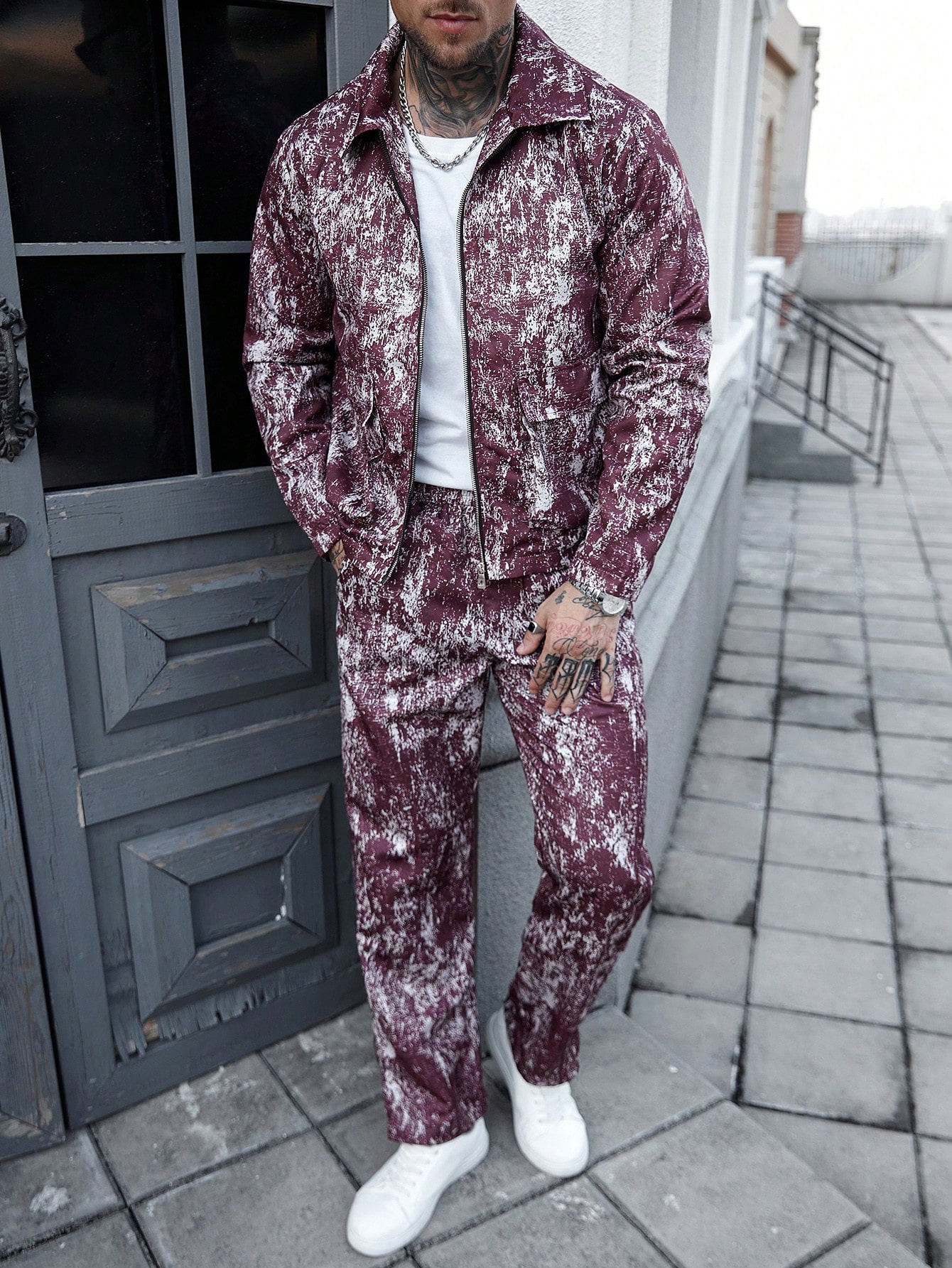 Manfinity CasualCool بدلة رجالية موضة الخريف من ال...