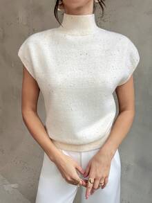 Firerie Damen Lässiger & Bequemer Einfacher Mode Oversized Pullover für Ältere, Herbst/Winter, Abschluss, Schulanfang, Herbst Damen, Schulanfang, Old Money, Büro für Frauen - Aprikosenfarben - Übersicht 3