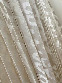 Elenzga Plus Size Women's French Casual Elegant Leopard Jacquard Long Sleeve Dress, Party Party Gathering Dance Date Dinner Party Banquet  Party Gathering Dance Date Dinner Party Banquet - Apricot - View 8