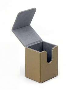 MTG 卡牌盒 PU 皮革 - 磁性闭合 TCG CCG 收纳盒可容纳 100 多张单/双套卡 - 便携式万智牌卡牌盒，适用于游戏配件 - 彩色 - 查看 10