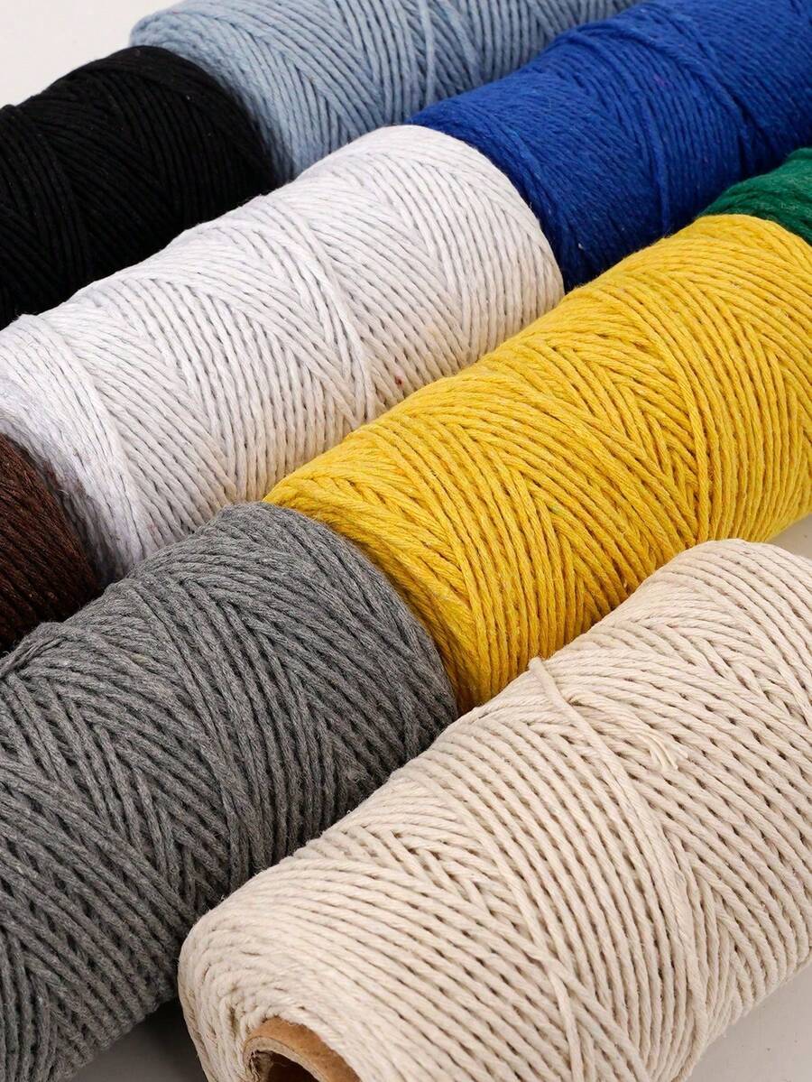 Macrame Cord 2mm X 100 M, Colorful Twisted Rope, Cotton Rope, Macrame Yarn For Wall Hangings, Plant Hangers, Crafts, DIY Decorating Projects - Multicolor - View 1