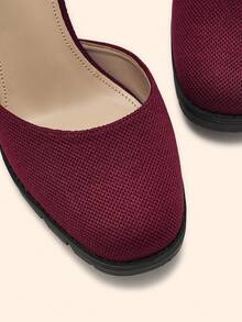 CUCCOO BASICS Escarpins femme à bout pointu, bride à la cheville, couleur unie élégante, talon compensé. Convient pour le travail