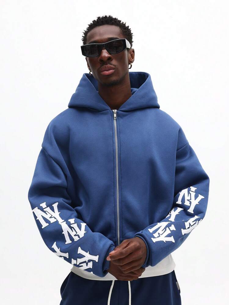 Full Zip Hoodie With State Club Print