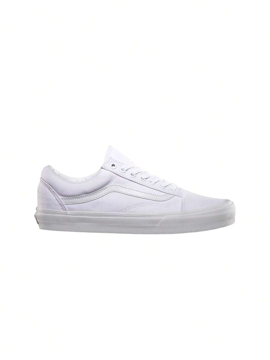 Vans Old Skool Damen Low 女式运动鞋 白色 VD3H - True White - 查看 1