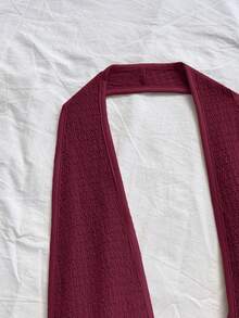 Soleia Women's Solid Color Minimalist Halter Jumpsuit, Everyday Wear,New Year Clothes,Chic Women's Jumpsuit - Burgundy - View 6