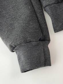 INAWLY Áo khoác lông cừu xám thiết kế độc lập kiểu Mỹ cổ điển mới cho nữ, mùa thu/đông - Xám - Xem 4