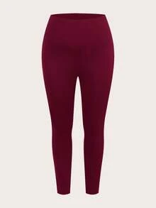 Muchica Plus Size Black Sleeveless Jacket, Elastic Lightweight Yoga Sports 3 Pieces Set - Burgundy - View 12