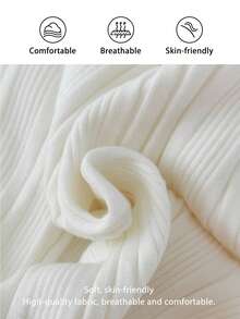 FavEase Women's Fashionable Collared Sweater Dress - White - View 6