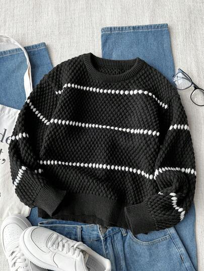 Sparklyn Girls' Fashionable Black & White Striped Colorblock Knit Sweater Girl Clothes Autumn And Winter Clothes Cropped Knit Sweater Cute Sweater Sweater For Tweens Knit Sweater Teen Girl Knit Sweaters For Girls Tween Sweaters Autumn And Winter Clothes Girls Clothes Sweater For Tweens Kids Sweaters Sweater For Girls Kids Sweater Girl Sweater Knit Sweater Cute Sweater Girl Clothes Autumn And Winter Clothes Sweater For Tweens Girl Sweater For Kids Tween Girl Jumper Sweater Knit Sweater Women Sweater Sweater For Teen Girls Sweater For Tweens Kids Clothes Girls Sweater For Girls Girls Sweaters Sweater For Tweens Girl Clothes Autumn And Winter Clothes Black And White Sweater Black Sweaters Tween Girl Clothes Sweater Black Sweaters For Teens Girls Black Sweater Sweater For Teens