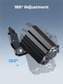 Teckwe 1 pieza Foco de luz potente de 5 cabezales, Linterna LED luz de pesca, Lámpara colgante de minería recargable y resistente al agua de larga distancia para camping, correr, pesca, senderismo, lectura y deportes al aire libre - luz blanca - Ver 6