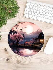 1个樱花图案鼠标垫，高清艺术设计，美观键盘电竞配件，大号桌面垫，笔记本电脑办公橡胶桌垫，游戏鼠标垫，适用于办公室、家庭、返校季等场合。 - 彩色 - 查看 9