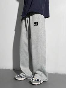 SHEIN Teens Boys' Loose Casual Comfortable Mid-Waist Sweatpants, Autumn/Winter - Grey - View 2