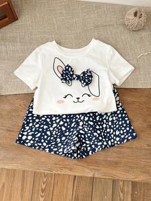 LMoss Baby Mädchen süßes Gepunktetes Top und Shorts 2-teiliges Outfit, Sommer