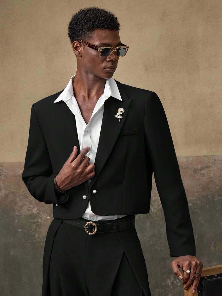 HIMLAND Men's Casual Business Notched Lapel Single-Breasted Suit Jacket And Pants Set ,Men's Black 2 Piece Tailored Fit Suit For Wedding Guest ,Lightweight Summer Destination Wedding Groom Suit Set ,Old Money Aesthetic Smart Casual Black Blazer And Trousers ,Effortless Italian Style Single Breasted Suit For Men ,Classic Black Suit Set Paired With Loafers Outfit ,Versatile Business Casual Wrinkle Resistant Dress Suit ,Men's 2 Piece Suit Set ,Men's Effortless Tailored Black 2-Piece Set ,Men's 2 Piece Suit Set ,Black Tailored Suit ,Groom Suit ,Wedding Guest Outfit Men ,Everyday Dress Suit ,Business Casual Suit ,Interview Suit