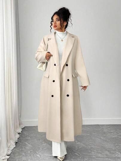 Elenzga Fashionable Vintage Coin Flap Long Woolen Hat, Autumn/Winter