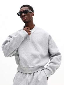 SUMWON 男士 Polo 套装纯色 - 淺灰色 - 查看 3