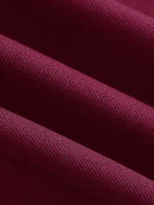 Muchica Plus Size Black Sleeveless Jacket, Elastic Lightweight Yoga Sports 3 Pieces Set - Burgundy - View 5