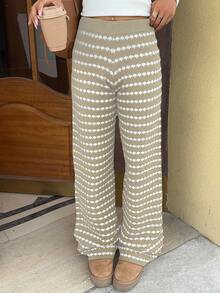 SHEIN Unity Women's Fashionable Striped Loose Casual Pants - Multicolor - View 3