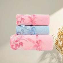 3-Piece Set, Lace Trim Towel + Bath Towel Set, Superfine Fiber Soft Quick-Drying Lint-Free Fade-Resistant Set, High-End Elegant Advertising Gift Daily Necessities Towel & Bath Towel - 35*75cm*2+70*140cm - View 8