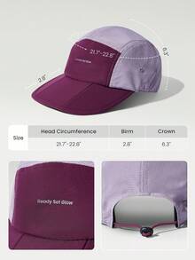 GLOWMODE Ready Set Glow Lightweight Quick Dry Waterproof Adjustable Foldable Active Hat Cap Gym Workout Hike Beach Pool Holiday Vacation Getaway Daily Active Wear - burgundy pink - View 7