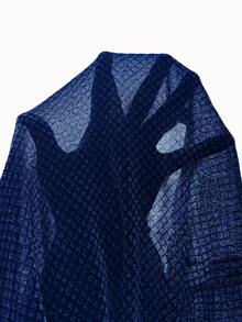 SHEIN ICON Homecoming Dress Summer Sexy Metallic Sheath Mini Strapless Dress - Royal Blue - View 3