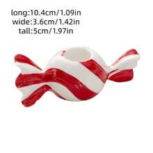 1 pieza Portavelas de cerámica asimétrico de estilo nórdico hecho a mano, artículo de decoración del hogar de alta calidad, adecuado para fiestas, regalos y bendiciones - Multicolor - Ver 8