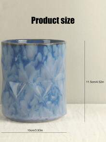 Cirelle 1件裝現代歐式彩色陶瓷蠟燭罐（不含蠟燭）－居家蠟燭台－臥室、餐廳、書房與茶室裝飾－齋月與開齋節居家裝飾擺件 - 彩色 - 查看 5