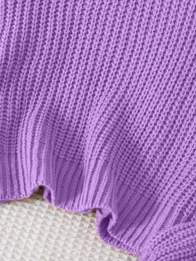 SHEIN Tween Girls' Casual Solid Color Cropped Pullover Sweater Girls Purple Sweater Purple Sweater Cropped Sweater Purple Girl Clothes Summer Clothes For Teens Sweater Girl Clothes Autumn And Winter Clothes Cropped Knit Sweater Cute Sweater Sweater For Tweens Knit Sweater Teen Girl Knit Sweaters For Girls Tween Sweaters Autumn And Winter Clothes Girls Clothes Sweater For Tweens Kids Sweaters Sweater For Girls 12 Year Old Girl Jumper Purple Or Lilac Purple Sweater For Girls Lilac Jumper
