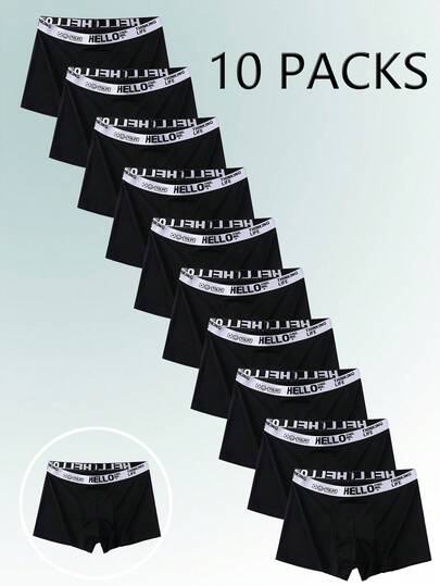 Velminro 男士字母印花拼色三角裤，适合日常穿着