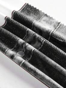 SHEIN 2pcs Baby Boy/Girl Vintage British Style Knitted Layered Padded Sweatshirt & Denim Effect Pants Set, All-Match Casual Outfit For Autumn/Winter